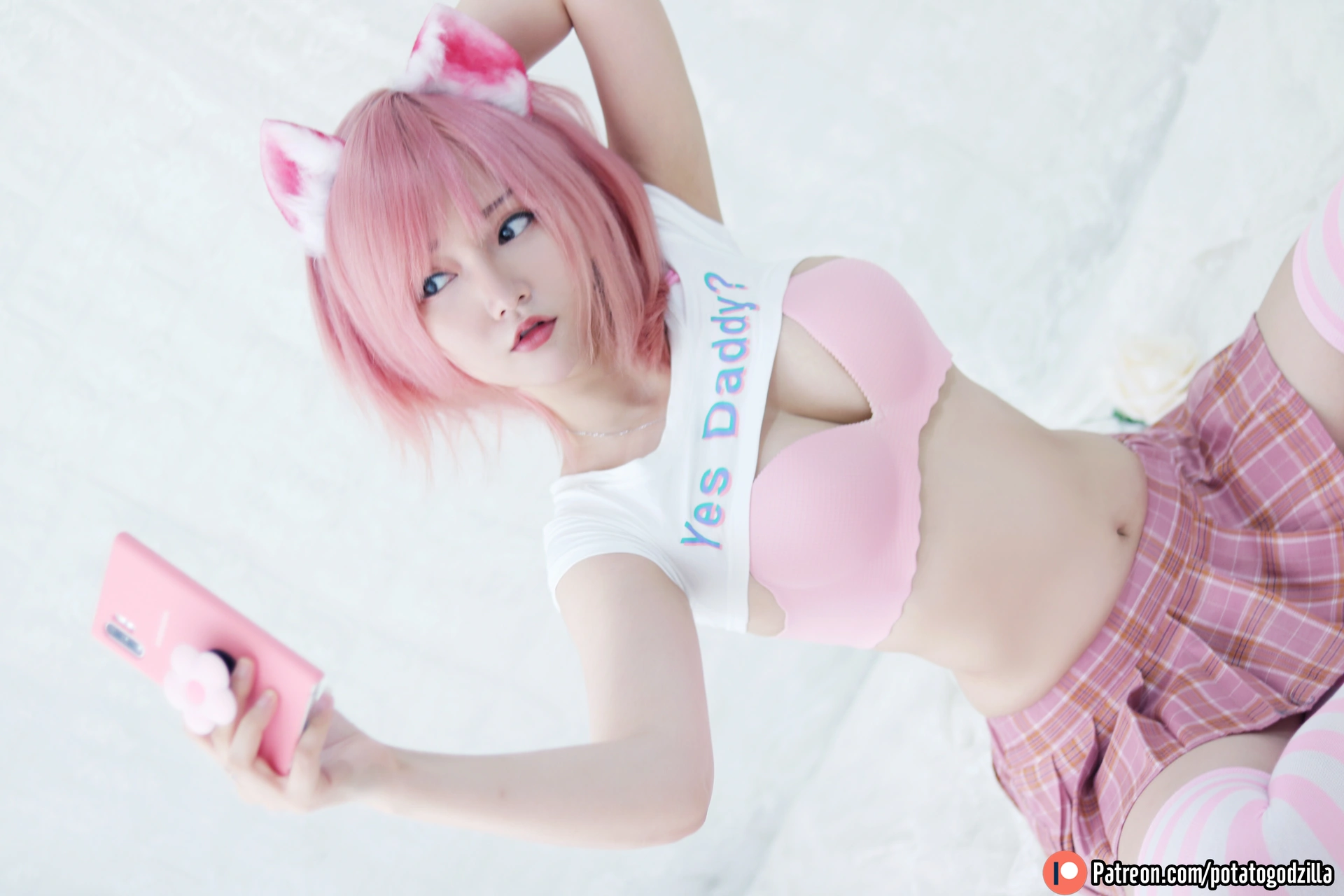 Potato Godzilla - NO.25 Pink Casual 1